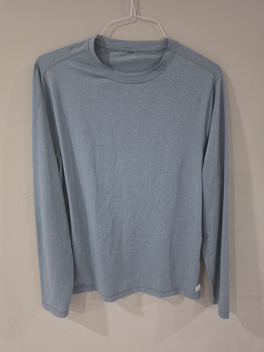 Vuori Long Sleeve Performance Shirt Heather Blue Gray Size Large V1054